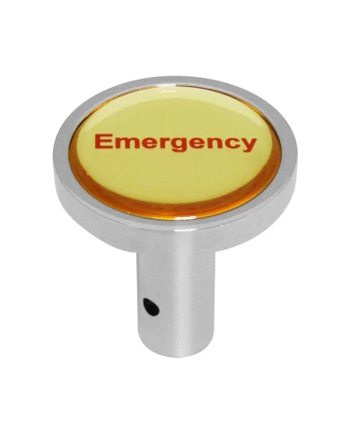 GG96292 - 1-23/32" PIN HOLE CR ALUM. AIR CONTROL KNOB W/GOLD EMERGENCY GG96292 - 1-23/32" PIN HOLE CR ALUM. AIR CONTROL KNOB W/GOLD EMERGENCY