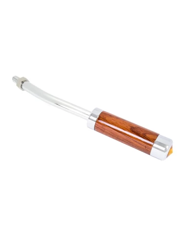 GG96670 - 8" CR. ALUM./WOOD TRAILER BRAKE HANDLE W/AMBER CRYSTAL GG96670 - 8" CR. ALUM./WOOD TRAILER BRAKE HANDLE W/AMBER CRYSTAL