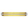 UP37678-Dual 19 LED 12" Reflector Turn Signal Light Bars - Amber LED/Amber Lens