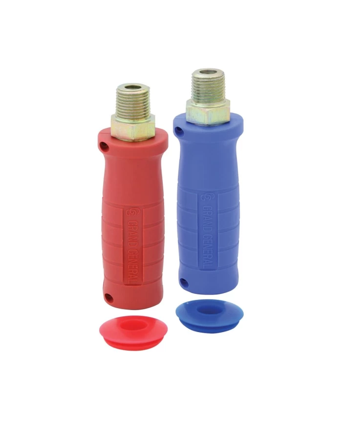 GG99529 - GLADHAND GRIPS W/ RED & BLUE DOUBLE LIP SEALS, 1/2" NPTF GG99529 - GLADHAND GRIPS W/ RED & BLUE DOUBLE LIP SEALS, 1/2" NPTF