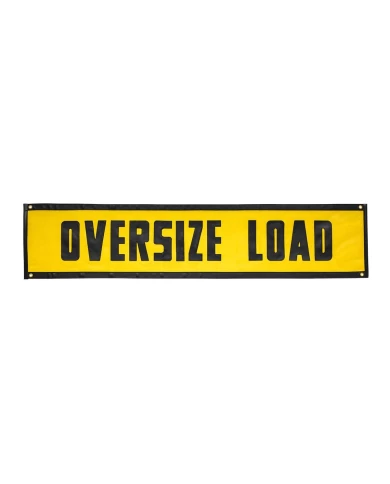 GG99643 - 84"X18" VINYL OVERSIZE LOAD SIGN STITCHED BLACK LETTER GG99643 - 84"X18" VINYL OVERSIZE LOAD SIGN STITCHED BLACK LETTER