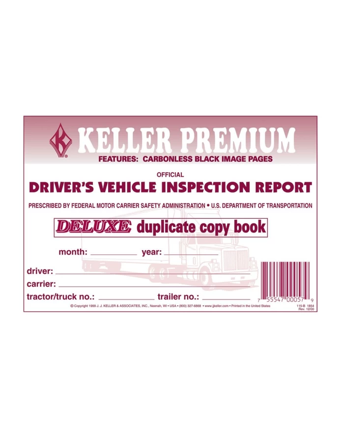 GG99902 - DRIVER VEHICLE INSPECTION REPORT, CARBONLESS GG99902 - DRIVER VEHICLE INSPECTION REPORT, CARBONLESS