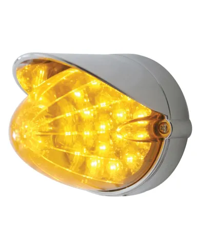 UP37715-19 LED Reflector Grakon 1000 Flush Mount Kit With Visor - Amber LED/Amber Lens