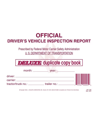 GG99907 - DRIVER VEHICLE INSPECTION REPORT, W/ CARBON GG99907 - DRIVER VEHICLE INSPECTION REPORT, W/ CARBON