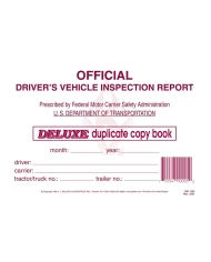 GG99907 - DRIVER VEHICLE INSPECTION REPORT, W/ CARBON GG99907 - DRIVER VEHICLE INSPECTION REPORT, W/ CARBON