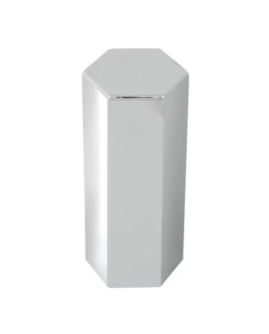 CR. PLASTIC 33MM X 5" H HEX FLAT TOP PUSH-ON NUT COVER CR. PLASTIC 33MM X 5" H HEX FLAT TOP PUSH-ON NUT COVER