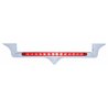 UP37819-Chrome Hood Emblem Trim With 14 LED Light Bar For Kenworth - Red LED/Red Lens