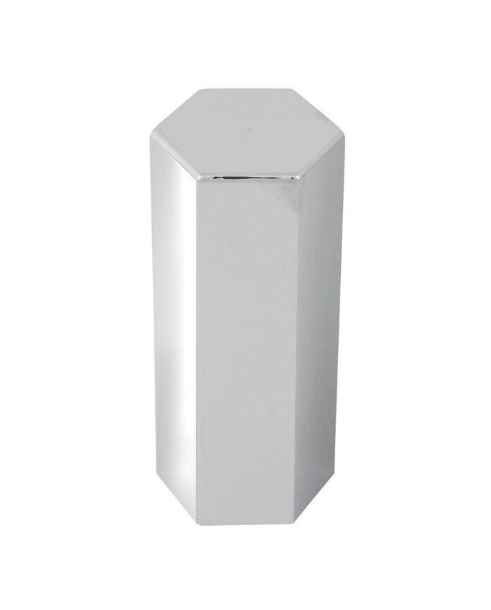 CR. PLASTIC 33MM X 3" H HEX FLAT TOP SCREW-ON NUT COVER