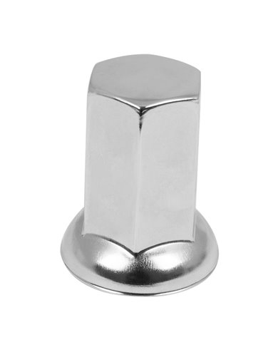 CR. STEEL 33MMX2-1/2" FLAT TOP W/ FLANGE PUSH-ON NUT COVER CR. STEEL 33MMX2-1/2" FLAT TOP W/ FLANGE PUSH-ON NUT COVER