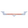 UP37821-Chrome Hood Emblem Trim With 14 LED Light Bar For Kenworth - Red LED/Chrome Lens