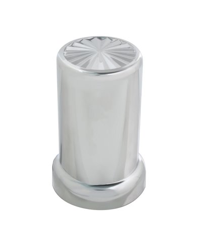 CR. PL. 33MM PIN WHEEL SCREW ON NUT COVER W/FLANGE, 3-3/8"H CR. PL. 33MM PIN WHEEL SCREW ON NUT COVER W/FLANGE, 3-3/8"H