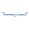 UP37822-Chrome Hood Emblem Trim With 14 LED Light Bar For Kenworth - Blue LED/Clear Lens