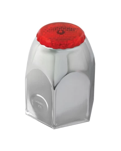 CR. STEEL 1.5"X2" NUT COVER W/RED REFLECTOR CR. STEEL 1.5"X2" NUT COVER W/RED REFLECTOR