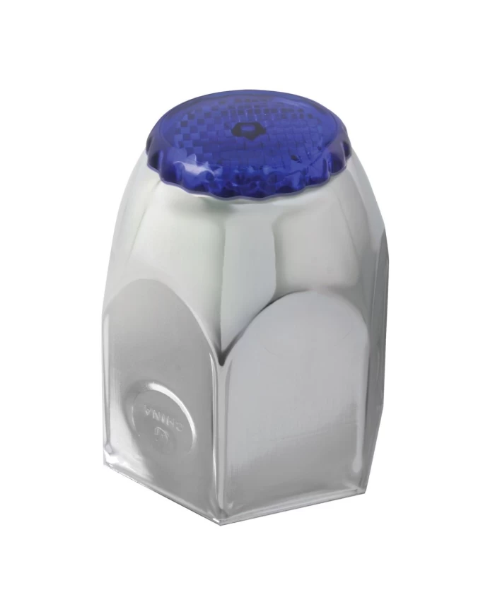 1.5"X2" CR. STEEL NUT COVER W/BLUE REFLECTOR