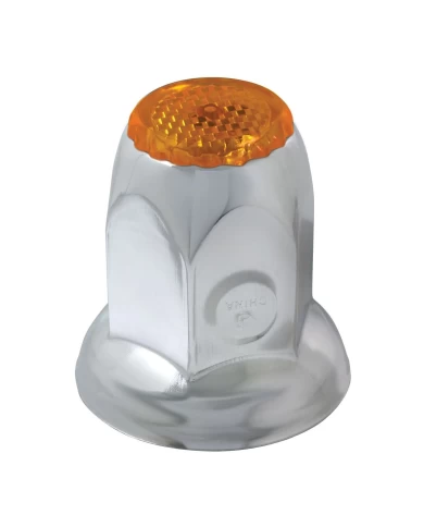 33 M/MX2" S.S. NUT COVER W/ FLANGE & AMBER REFLECTOR 33 M/MX2" S.S. NUT COVER W/ FLANGE & AMBER REFLECTOR