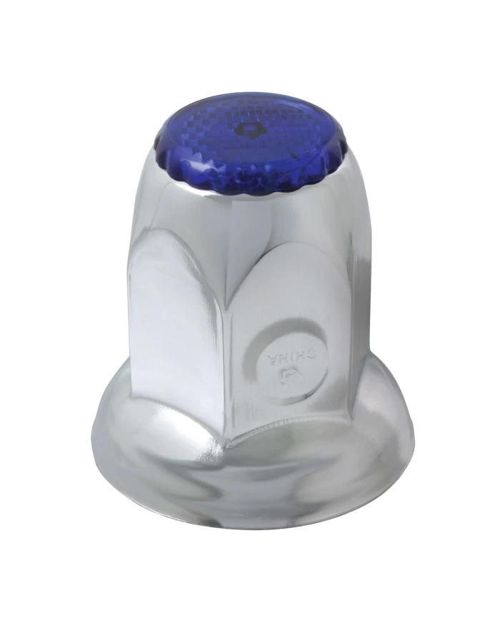 33 M/MX2" S.S.NUT COVER W/ FLANGE & BLUE REFLECTOR 33 M/MX2" S.S.NUT COVER W/ FLANGE & BLUE REFLECTOR