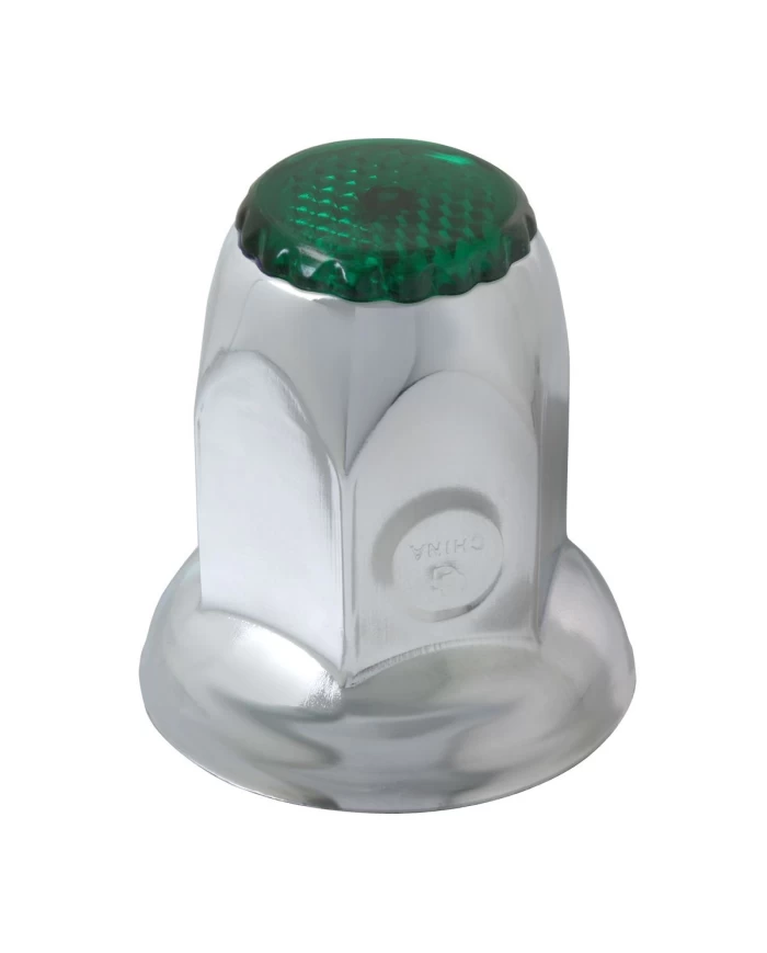 33 M/MX2" S.S.NUT COVER W/ FLANGE & GREEN REFLECTOR 33 M/MX2" S.S.NUT COVER W/ FLANGE & GREEN REFLECTOR