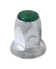 33 M/MX2" S.S.NUT COVER W/ FLANGE & GREEN REFLECTOR 33 M/MX2" S.S.NUT COVER W/ FLANGE & GREEN REFLECTOR