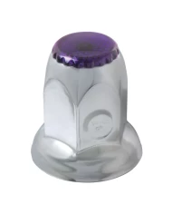 33 M/MX2" S.S. NUT COVER W/ FLANGE & PURPLE REFLECTOR 33 M/MX2" S.S. NUT COVER W/ FLANGE & PURPLE REFLECTOR