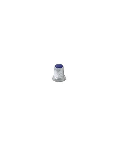 CR. STEEL 33 MM X 2" NUT COVER W/FLANGE & BLUE REFLECTOR CR. STEEL 33 MM X 2" NUT COVER W/FLANGE & BLUE REFLECTOR