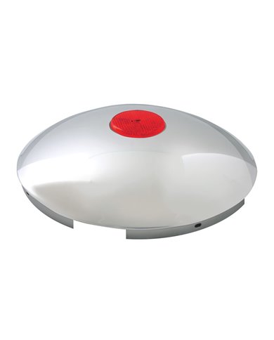 CR. FRONT HUB CAP W/RED REFLECTOR,7/16" LIP, 5 NOTCHES CR. FRONT HUB CAP W/RED REFLECTOR,7/16" LIP, 5 NOTCHES