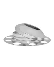 3 PCS. CR. FRONT AXLE COVER W/ HUBDOMETER, UNI-MOUNT,10 HOLES 3 PCS. CR. FRONT AXLE COVER W/ HUBDOMETER, UNI-MOUNT,10 HOLES