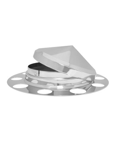 3 PCS. SS FRONT AXLE COVER W/ CONE CAP FOR UNI-MOUNT 8 HOLES 3 PCS. SS FRONT AXLE COVER W/ CONE CAP FOR UNI-MOUNT 8 HOLES