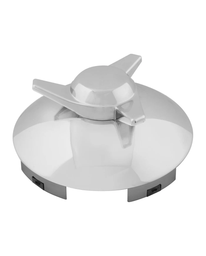 UNIV. CR. FRONT WING SPINNER HUB CAP, SWEPT, 1" LIP, R/H