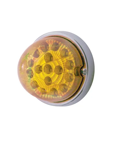 UP37912-17 LED Dual Function Watermelon Clear Reflector Flush Mount Kit - Amber LED/Amber Lens