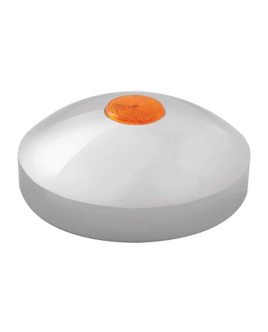 7-1/4" I.D. CR. REAR HUB CAP W/AMBER REFLECTOR 7-1/4" I.D. CR. REAR HUB CAP W/AMBER REFLECTOR