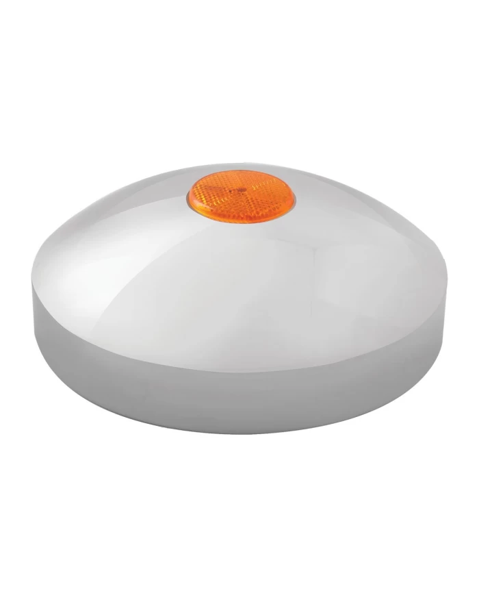 8" I.D. CR. REAR HUB CAP W/AMBER REFLECTOR 8" I.D. CR. REAR HUB CAP W/AMBER REFLECTOR