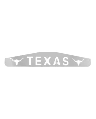 CR. 4"X24" TEXAS W/ 2 LONGHORN BOTTOM FLAP PLATE, 3 STUDS CR. 4"X24" TEXAS W/ 2 LONGHORN BOTTOM FLAP PLATE, 3 STUDS
