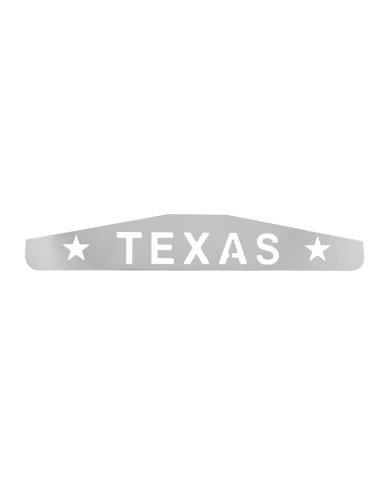 CR. 4"X24" TEXAS W/ 2 STARS BOTTOM FLAP PLATE, 3 STUDS CR. 4"X24" TEXAS W/ 2 STARS BOTTOM FLAP PLATE, 3 STUDS