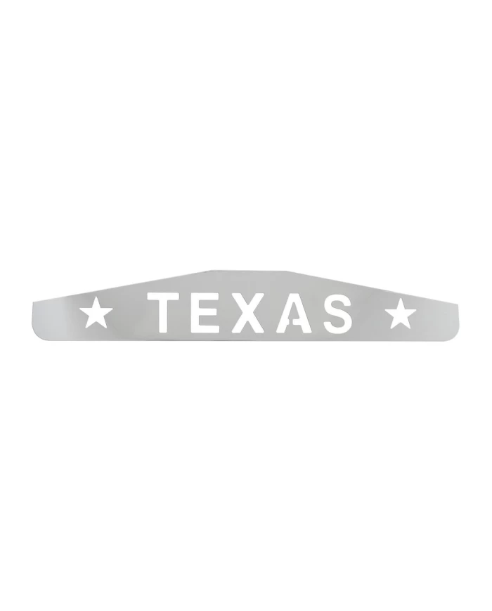 CR. 4"X24" TEXAS W/ 2 STARS BOTTOM FLAP PLATE, 3 STUDS CR. 4"X24" TEXAS W/ 2 STARS BOTTOM FLAP PLATE, 3 STUDS