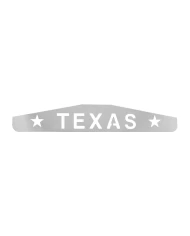 CR. 4"X24" TEXAS W/ 2 STARS BOTTOM FLAP PLATE, 3 STUDS CR. 4"X24" TEXAS W/ 2 STARS BOTTOM FLAP PLATE, 3 STUDS
