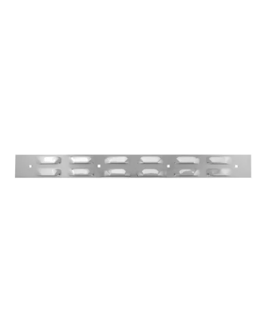 S.S. 24" X 2-3/8" LOUVER TOP PLATE W/4 HOLES & HARDWARE S.S. 24" X 2-3/8" LOUVER TOP PLATE W/4 HOLES & HARDWARE