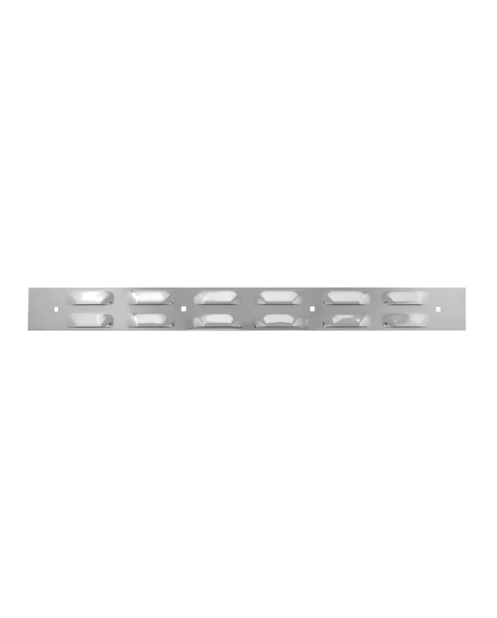 S.S. 24" X 2-3/8" LOUVER TOP PLATE W/4 HOLES & HARDWARE S.S. 24" X 2-3/8" LOUVER TOP PLATE W/4 HOLES & HARDWARE