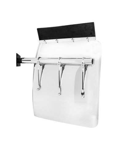 24" X 29" CR. QUARTER FENDER W/OPEN END PIPE & 4 BOLT BKT