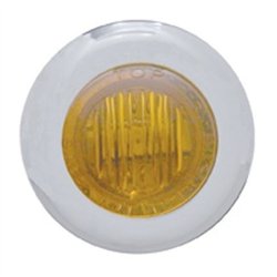 UP37967-3 LED Dual Function 3/4" Mini Light With Bezel (Clearance/Marker) - Amber LED/Amber Lens