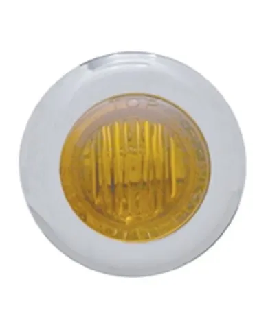 UP37967-3 LED Dual Function 3/4" Mini Light With Bezel (Clearance/Marker) - Amber LED/Amber Lens