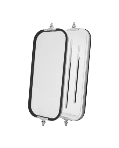 S.S. 7" X 16" WEST COAST MIRROR, RIB BACK S.S. 7" X 16" WEST COAST MIRROR, RIB BACK