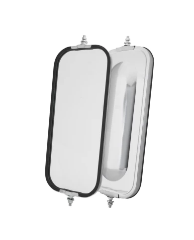 S.S. 7" X 16" WEST COAST MIRROR, BUBBLE BACK S.S. 7" X 16" WEST COAST MIRROR, BUBBLE BACK