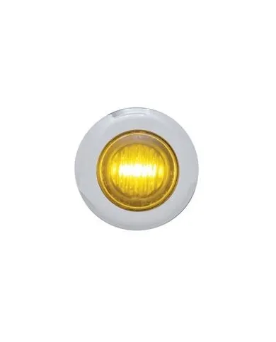 UP37967-3 LED Dual Function 3/4" Mini Light With Bezel (Clearance/Marker) - Amber LED/Amber Lens