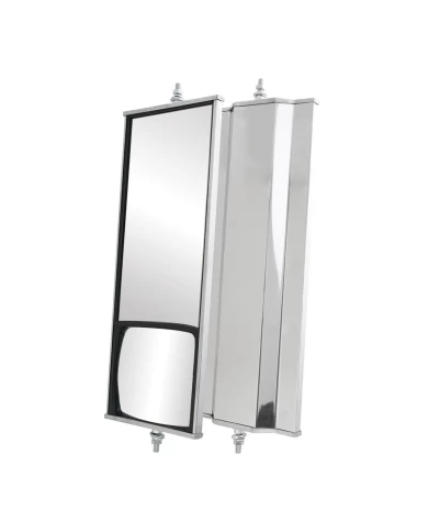 S.S. 6" X 16" WEST COAST MIRROR W/ CONVEX MIRROR S.S. 6" X 16" WEST COAST MIRROR W/ CONVEX MIRROR