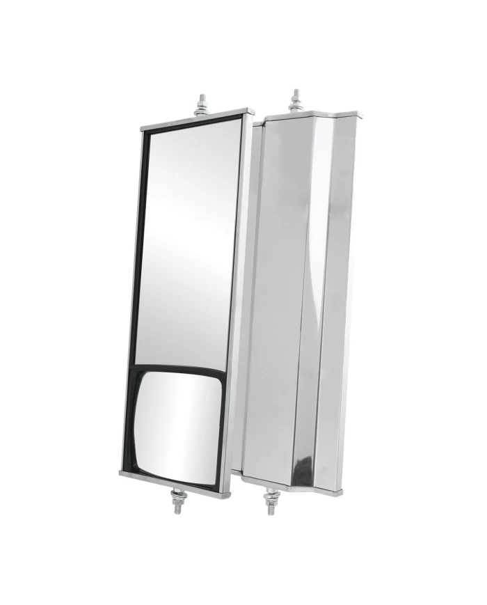 S.S. 6" X 16" WEST COAST MIRROR W/ CONVEX MIRROR S.S. 6" X 16" WEST COAST MIRROR W/ CONVEX MIRROR