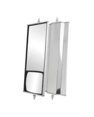 S.S. 6" X 16" WEST COAST MIRROR W/ CONVEX MIRROR S.S. 6" X 16" WEST COAST MIRROR W/ CONVEX MIRROR