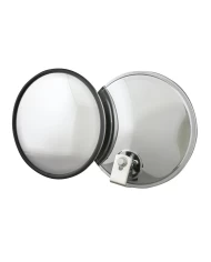 S.S. 8" CONVEX MIRROR W/L BRACKET, OFFSET MOUNT S.S. 8" CONVEX MIRROR W/L BRACKET, OFFSET MOUNT