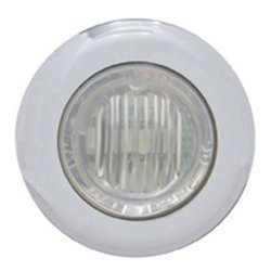 UP37970-3 LED Dual Function 3/4" Mini Light With Bezel (Clearance/Marker) - Red LED/Clear Lens