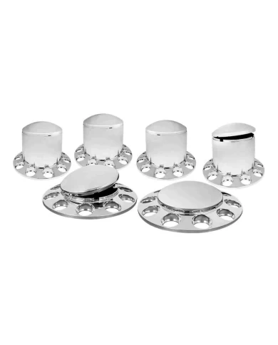 CR. PL. 2FRONT+4REAR ROUND AXLE COVER KIT, NO NUT COVERS CR. PL. 2FRONT+4REAR ROUND AXLE COVER KIT, NO NUT COVERS