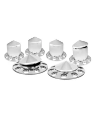 CR. PL. 2FRONT+4REAR CONE AXLE COVER KIT, NO NUT COVERS